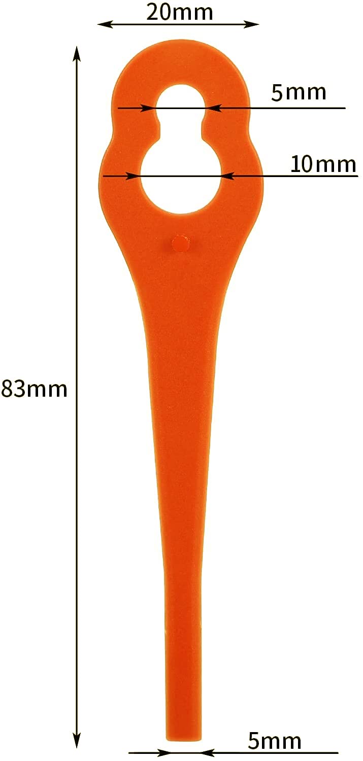 100 Lame Di Ricambio Per Decespugliatore Fuxtec FX-E1RT20 - In Plastica Nylon Per Tagliaerba A Batteria 20V - Foto 7