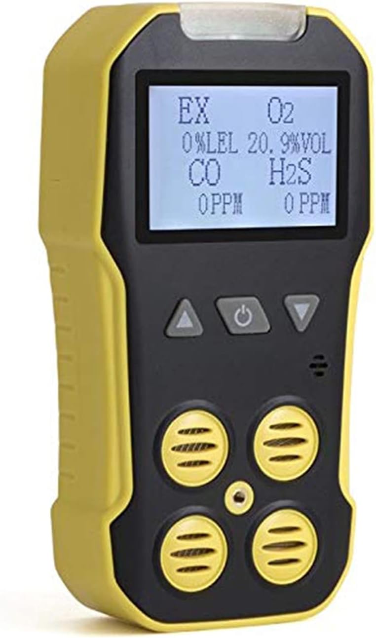 Detector De Gas Multi Gas Detector Gas Meter O2 H2S CO LEL 4 in 1 Oxygen Hydrogen Sulfide Carbon Monoxide Combustible Gas Leak Detector (Color : BH-4A)