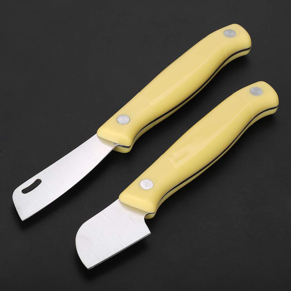 Ensemble de couteaux de greffage en acier au carbone, couteau de taille, greffage de semis, lame droite et incurvée pour arbres fruitiers, outils pour plantes, 2 paquets