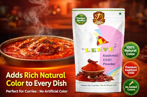 Image of Leeve Kashmiri Chilli Powder 800g | Natural Red Mirch Powder | Rich Color & Mild Spice | For Curry, Tandoori & Gravy | No Artificial Color | Hygienically Packed