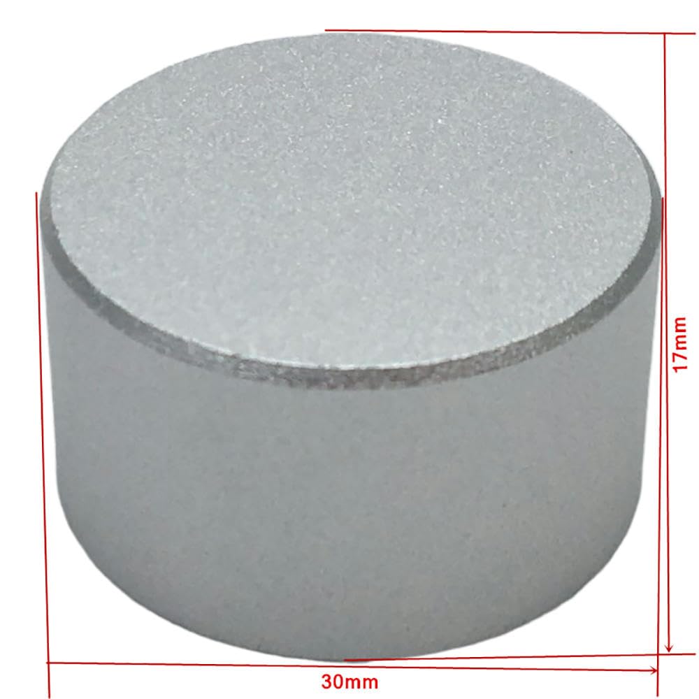 ezqnirk 1pcs Aluminum Alloy Potentiometer Control Volume Audio Switch Knob Cap for 6mm 30x17mm(D*H),Silver D-axis