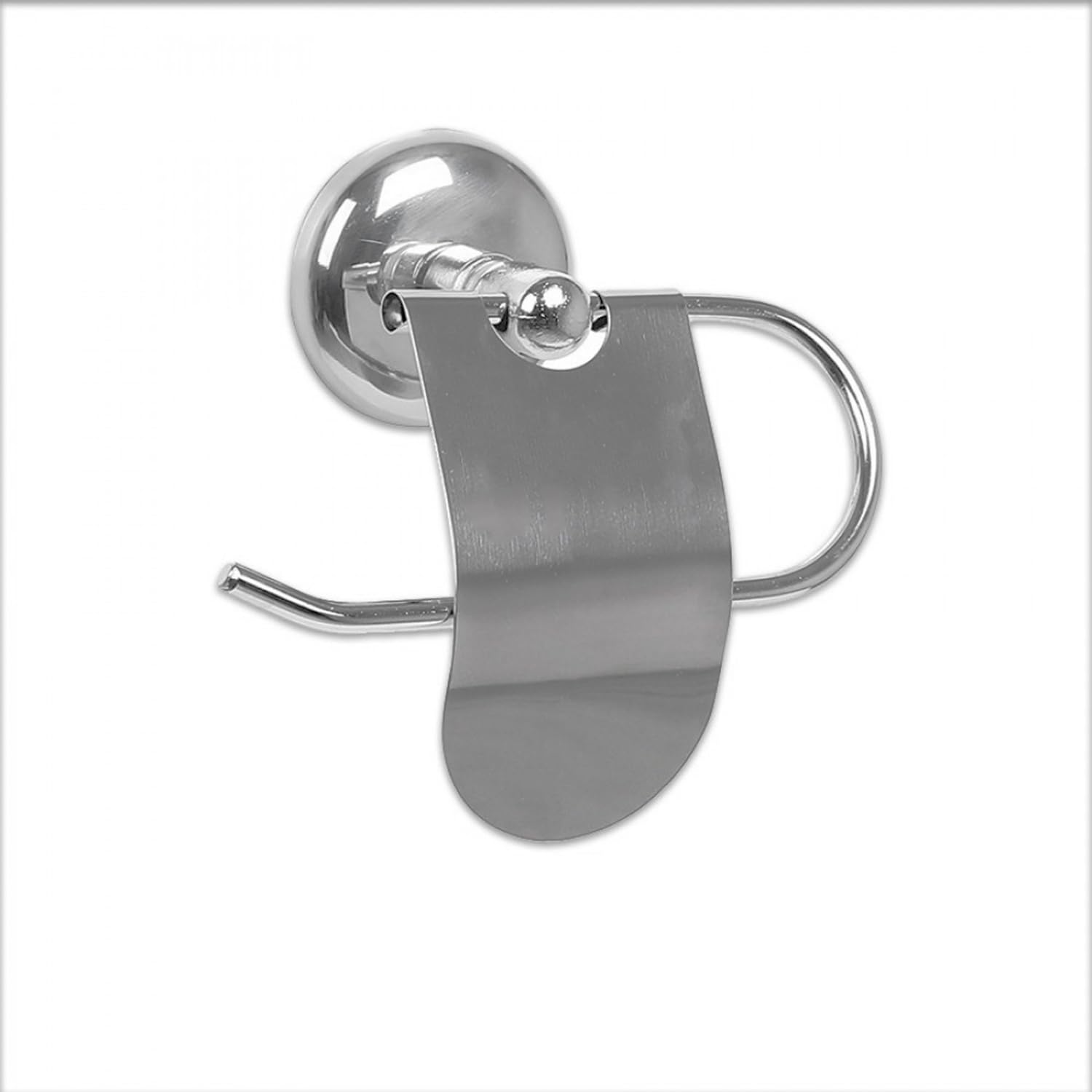 Badem10 WC Kağıt Standı Tuvalet Kağıtlık Aparat Kapaklı Paslanmaz Metal Sağlam Kaliteli Krom