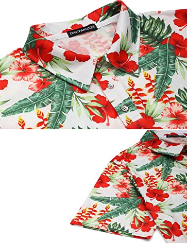 Daupanzees Men's 2 Pieces Shirt Set Short Sleeve Fashion Summer Tracksuits Casual Set 5