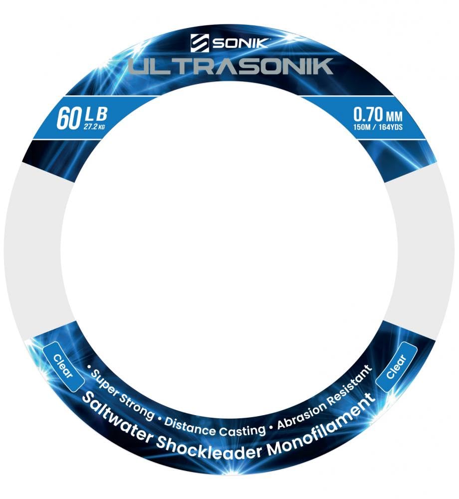 Sonik UltraSonik Clear Mono Shockleader 150m: 60lb