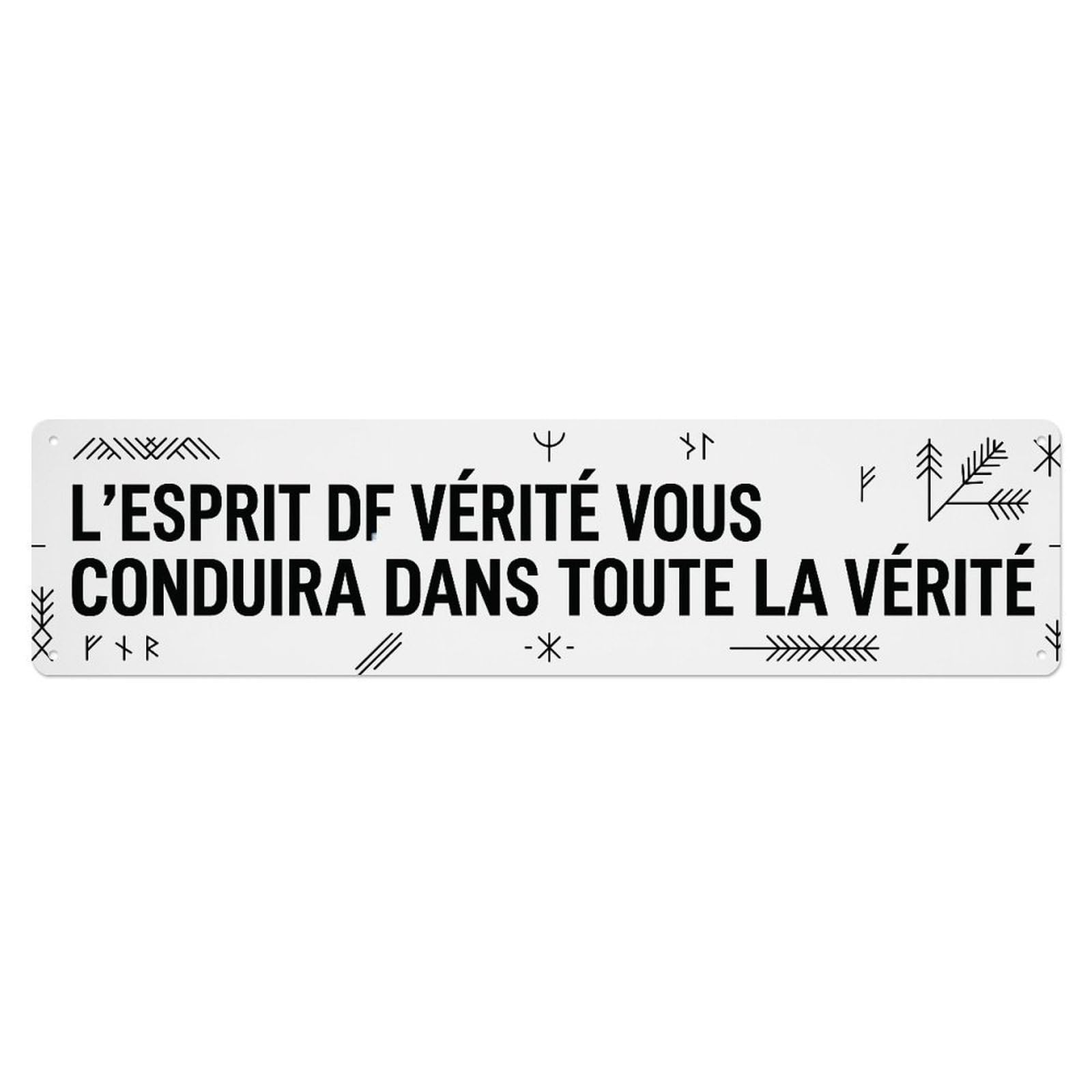 Fyrn Style Spirit Truth Scripture Bible Verse Positive Metal Tin Sign