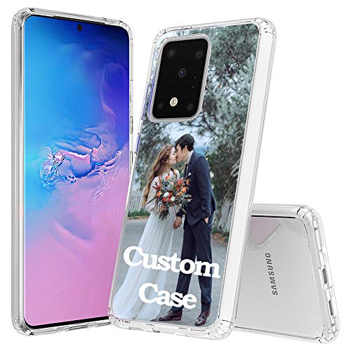 DuroCase Custom Photo Case Compatible with Samsung Galaxy S20 Ultra (6.9â€), Create Your Own Photo Case, Dual Materials Clear TPU with Polycarbonate Protection Case & Support Wireless Charging.