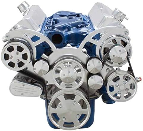 All Inclusive Serpentine Kit for Ford 351C Cleveland Engines; AC, PS, ALT