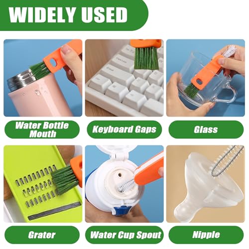 Image of Cup Lid Gap Cleaning Brush 3PCS Bottle Brushes 3 in 1 Cup Lid Gap Cleaner Crevice Cleaning Brush Home Kitchen Crevice Cleaning Tools (3PCS Style 1)
