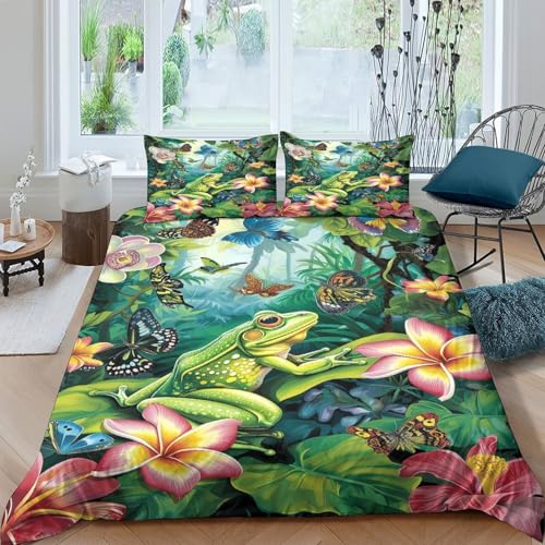 Housse de couette grenouille anti-allergie avec fermeture éclair - 4