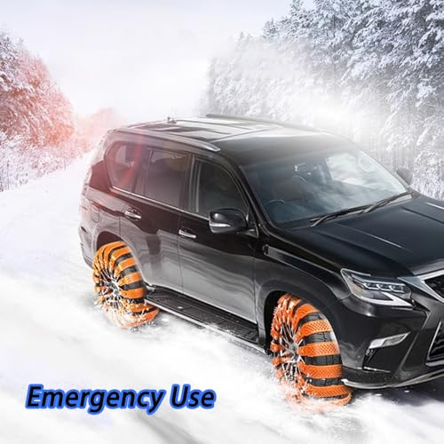 LNZKX Chaînes à Neige pour Ford Mustang S550 2010-2025 Coupe/Convertible 4-Seater, Chaînes de Antidérapantes Chaînes de Pneus de Neige d'urgence pour Pneus 165-275mm,Orange-8pcs – vue 8