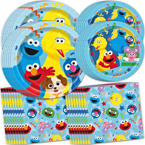 Unique Sesame Street Party Decorations - Elmo Plates and Napkins 16-Pack by Unique - Used condition - US$18.04