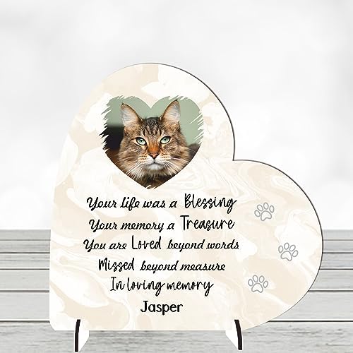 Pet Bereavement Gifts: Personalised Dog Memorial Plaque with Photo | Cat & Dog Sympathy Keepsake | Pet Memorials, Dog Gifts, and Christmas | Bereavement Cards Alternative. (Life is a blessing)