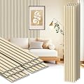 RITOLLO 10-Pack WPC Slat Wall Panels, 96 x 6 Inches 3D Fluted Wall Panels for Interior Wall Decor, Modern Accent Wood Wall Paneling for Living Room, TV Background, Office, Bedroom(Oak)