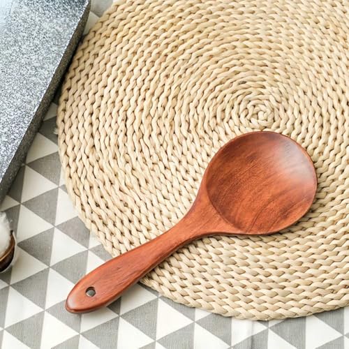 Miniatura 4 de Paleta De Arroz De Madera Natural, Cuchara Antiadherente Para Servir, Utensilio De Cocina Sostenible, Accesorio Ecológico Para Cocinar En El Hogar, Ligera Y Resistente, Ideal Para Vajilla De Cocina Do