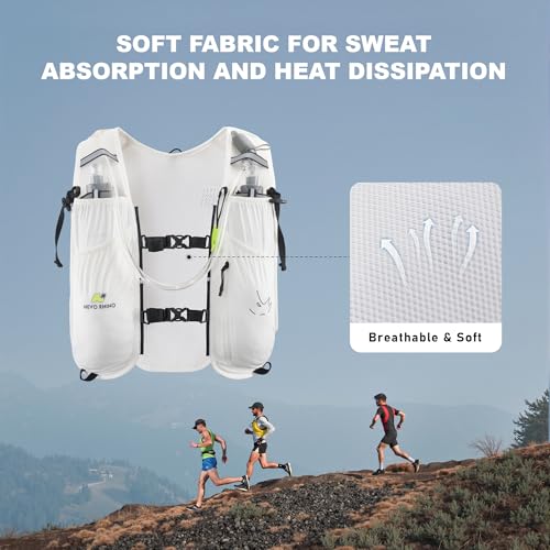 Image of N NEVO RHINO 5.5L Running Vest for Women Men, Lightweight Hydration Vest with 1.5L Water Bladder, Breathable Water Backpack for Hiking Marathon Running