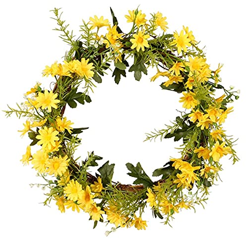 Guirlande de porte d'entrée et couronne de fleurs de marguerite artificielles pour mariage