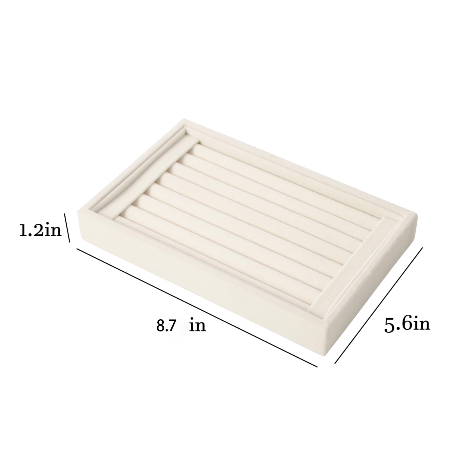 Pangkeep Soporte para anillos, bandeja organizadora de joyas, soportes para vender anillos y pendientes (beige)