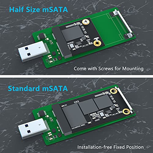 Carcasa externa mSATA a USB 3.0 para disco SSD miniatura 3