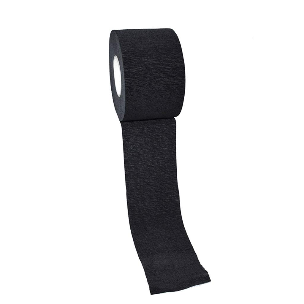 1 rotolo di carta usa e getta da barbiere collo s nero fessional elastico fascia per il collo di carta per parrucchiere styling taglio di capelli
