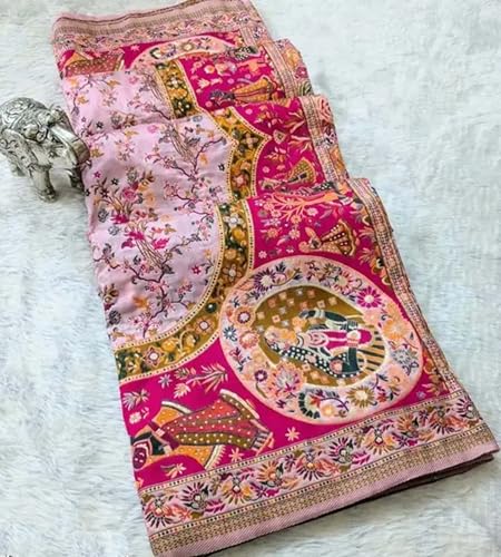 Generic peach kashmiri silk saree – image 2