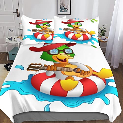 Parure de lit dessin animé microfibre 200x200 avec housse de couette 3D zippée - 2