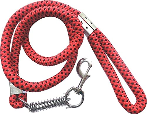Image of Foodie Puppies Dog Rope Leash with Spring, Metal Hook for Large Dogs 18mm, 150cm (Color May Vary)
