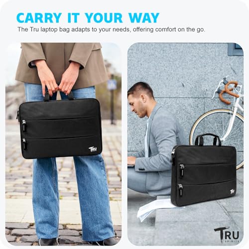 Image of Laptop Sleeve /Pouch /Case /Bag with Handle & Two Front Accessory Pockets - Compatible with Apple, Dell, Lenovo, Asus, HP, Samsung, Mi, MacBook & Notebooks