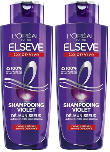 L'Oréal Paris - Shampooing Violet Déjaunisseur - Pour Cheveux Blonds,