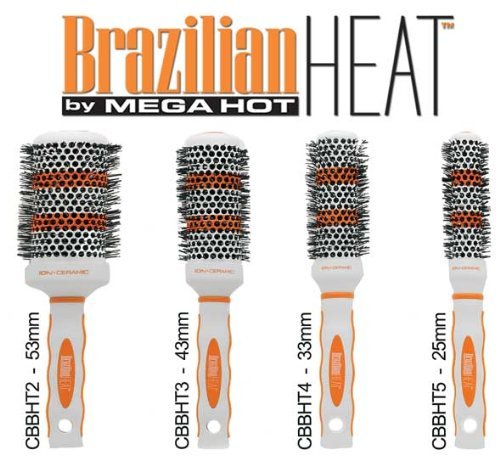 Brazilian Heat Thermal Ceramic & Ionic Brushes Set CBBHT1