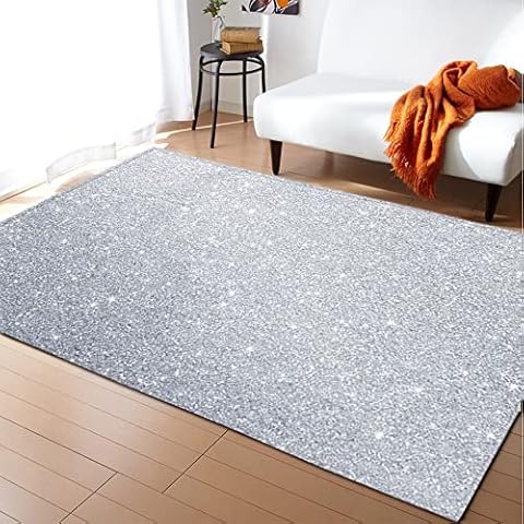 Mateju Modern Rug 3D Print Area Rug Unique Carpet Bright Runner Non Slip Durable Flannel Mat for Entrance Living Room Bedroom Bathroom (100x120cm,dark grey) Cover