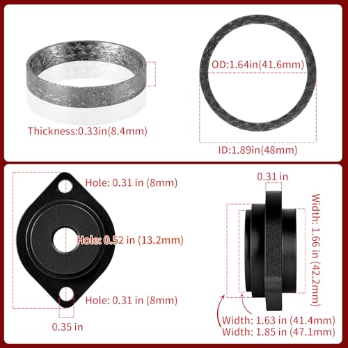 Image of Harley Exhaust Gasket Seal Tool and Tapered Gasket - Fits 1984-2023 Models-20pcs (Red)