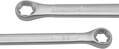 Miniatura 3 de Juego de 4 llaves de estrella E-Torx Juego de llaves de caja Tork E-Ring Juego de llaves E6 E8 E10 E12 E14 E18 E20 E24