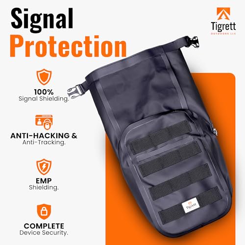 Tigrett Outdoors Dry Shield Faraday Bag – Bolsa impermeable para bloqueo de señales miniatura 2