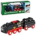 BRIO World 33884 Batterie-Dampflok mit Wassertank - Lokomotive mit echtem kühlen Dampf und Wasserbehälter zum Nachfüllen - Empfohlen ab 3 Jahren