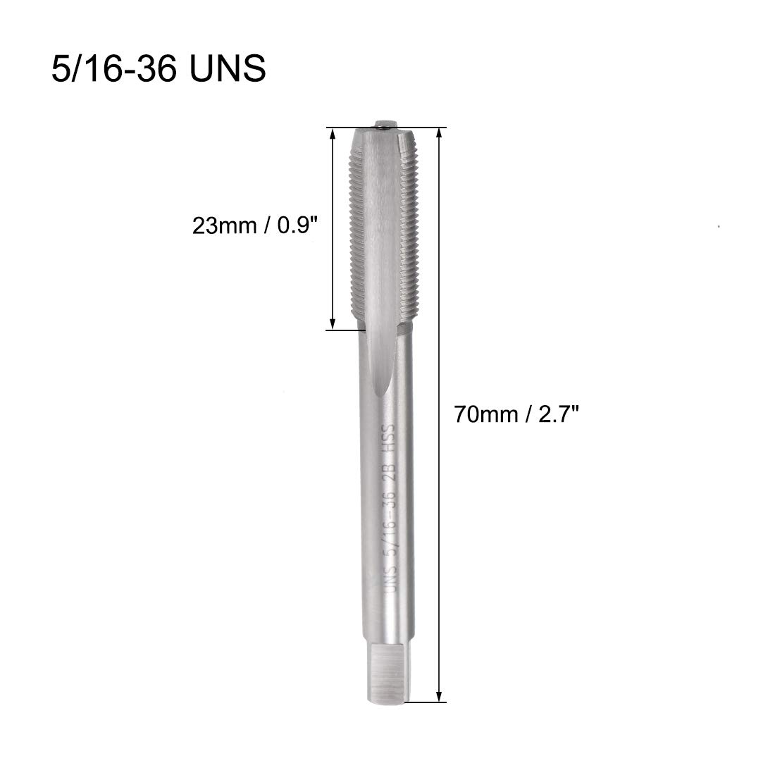 Sourcing Map Gewindeschneider- Und Bohrer-Set 5/16-36 UNS & 9/32 Zoll – Für Metall, Edelstahl, Alu