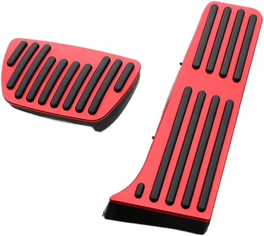 Car Accelerator Brake Pedals Cover Foot Rest Pedal Pad Compatible With Toyota RAV4 XA50 2019 2020 2021 2022 2023 2024 2025 RAV 4 Hybrid(AT 2PCS Red)