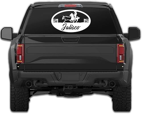 Miniatura 3 de Jalisco Stickers - Calcomanías de vinilo para carros Diseño Charro de México, Calcomanias para Trocas y Carros (12 x 7 pulgadas, Jalisco)