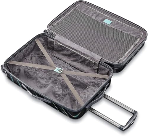 Image of American Tourister Moonlight Hardside Expandable Luggage with Spinner Wheels, Iridescent Black, Carry-On 21-Inch