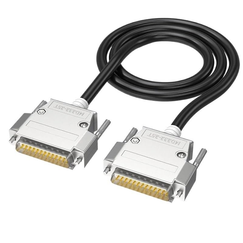 Industrial-Grade DB25 Extension Cable Male to Male to Female 25 Pin Line Parallel Port Cable Pure Copper Serial Data Cord(8m,Male to Male)