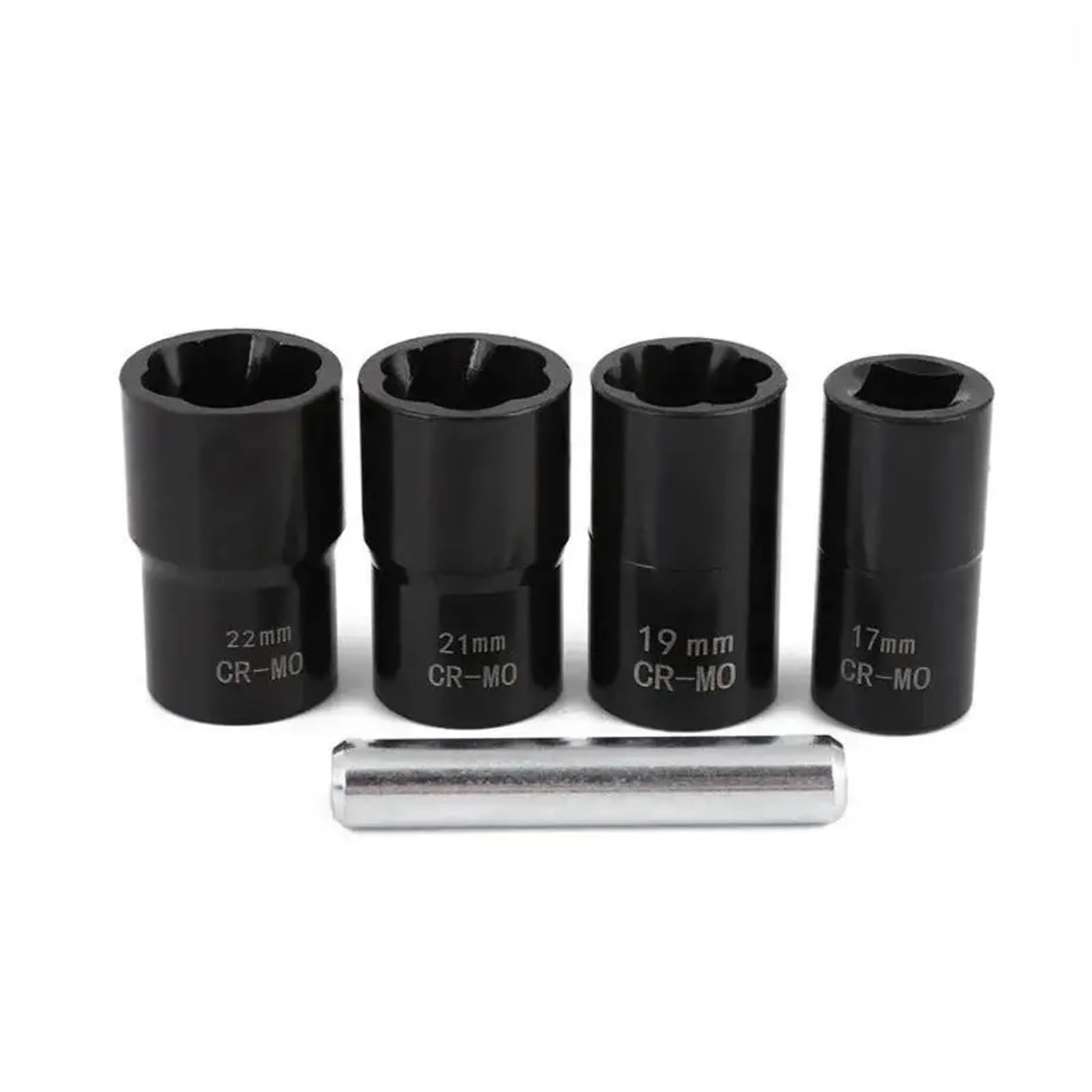 1 zestaw śruba udarowa do usuwania nakrętek napędu narzędzi nasadowych 17mm 19mm 21mm 22mm narzędzie Zestaw przedłużek