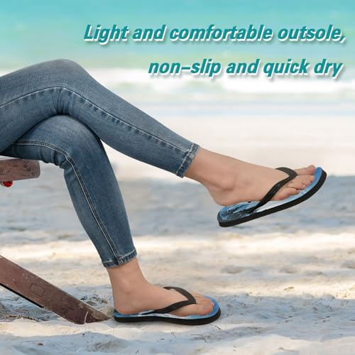 Nander Beautiful Mountain Scenery Sandal Flip Flops of Men's & Women's,Beach Slippers Flip Flops Shower Shoes3