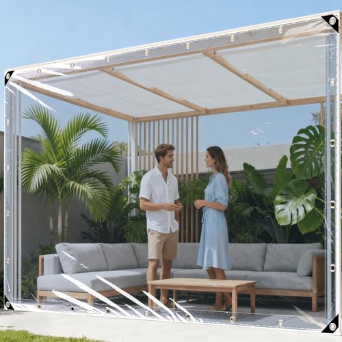 Toldo transparente para terraza lona impermeable para invierno 2