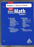 Holt Middle School Math Course 2 Resources Book Chapter 1 Resources Book