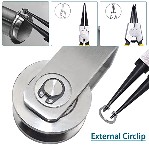 Fonuno DL5189 Cable Pulley Wheel Stainless Steel Swivel Pulley Block Silence Rotation Traction Wheel thumb #4