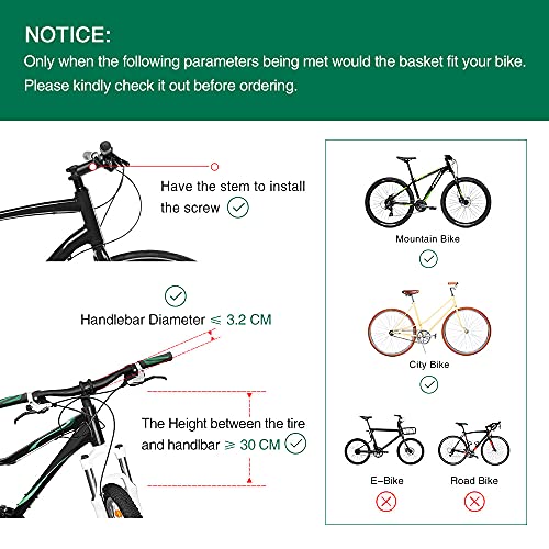 ANZOME Folding Dog Bike Basket