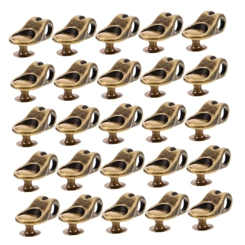 PACKOVE 30pcs Metal Boot Hooks for Hiking Shoes Antislip Lace Clips Durable Buckles for Repairing Camp Climbing Footwear Precision Design for Enhanced Stability Comfort