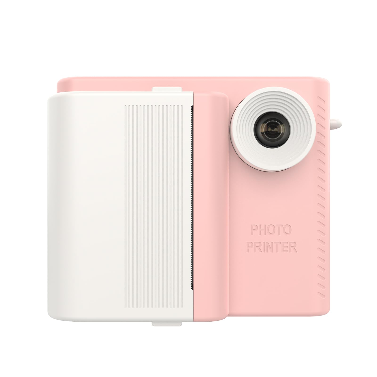 Akozon Instant Print Camera Dual Lens IPS Screen Built in Battery Photo Frames with 3 Rolls Thermal Printing Paper Neck Strap Birthday (Pink)-image-16