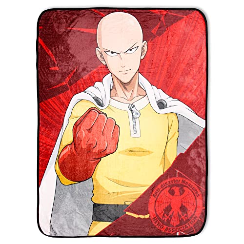 Couverture polaire One Punch Man plaid doux Saitama de lit 114x152cm plaid manga anime - 2