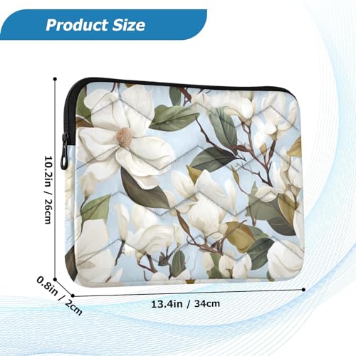Funda para portátil 13-14 pulgadas azul Magnolia Flowers miniatura 3