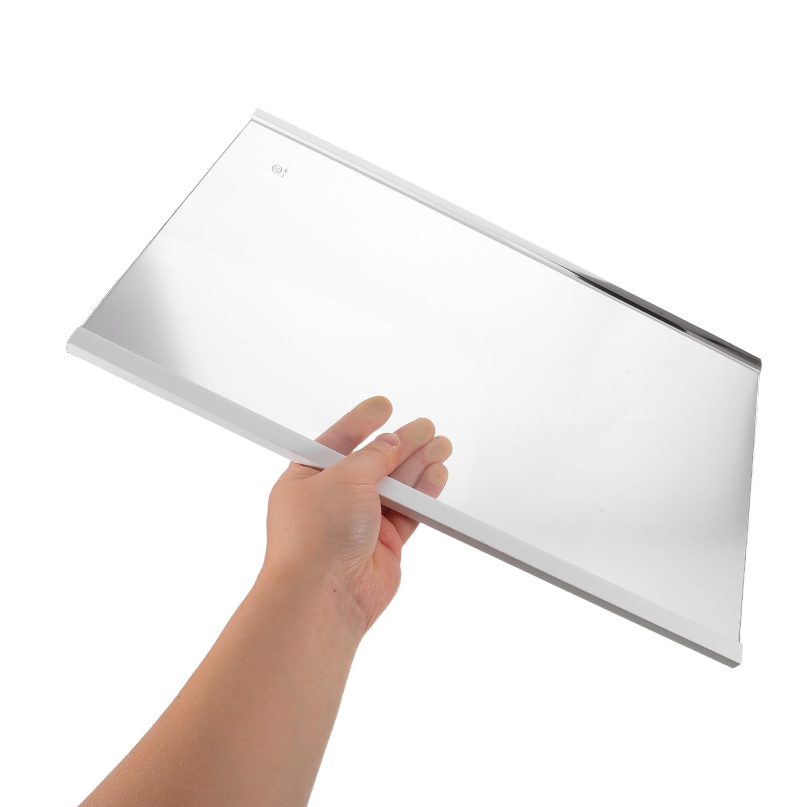 TEHAUX Ripiano in Vetro Temperato 40x24,4 Cm per Frigorifero Frontale Doppio Bordo, Mensola di Ricambio Trasparente per Organizzazione e Ottimizzazione Spazio Frigorifero, Accessorio